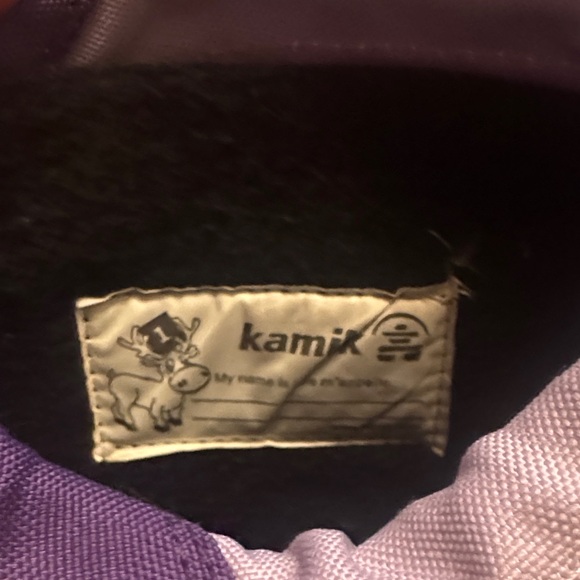 Kamik Purple and Gray Kids Snow Boots - Picture 3 of 4